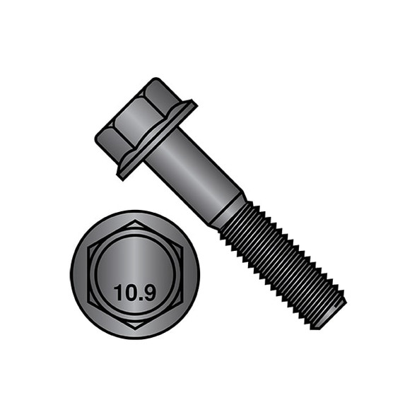 M10-1.5X70 DIN6921 10.9 FLANGE BOLT BLK PHOS,PK200