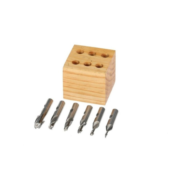 Hhip 1-8-1-2" 6 Piece 2-Flute M2 Ball Nose End Mill Set 8001-0006