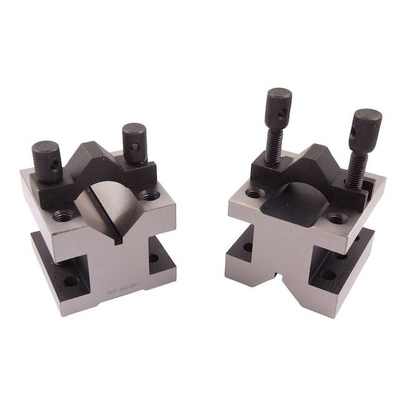 Hhip 1-3/8 L X 1-3/8 W X 1-3/16 H Precision V-Block & Clamp Set 3402-0001