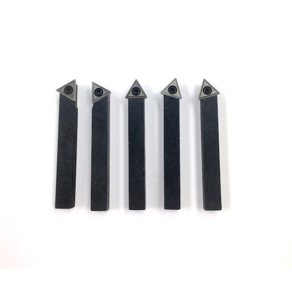 Hhip 1/4" 5 Piece Indexable Carbide Turning Tool Set 2003-0001