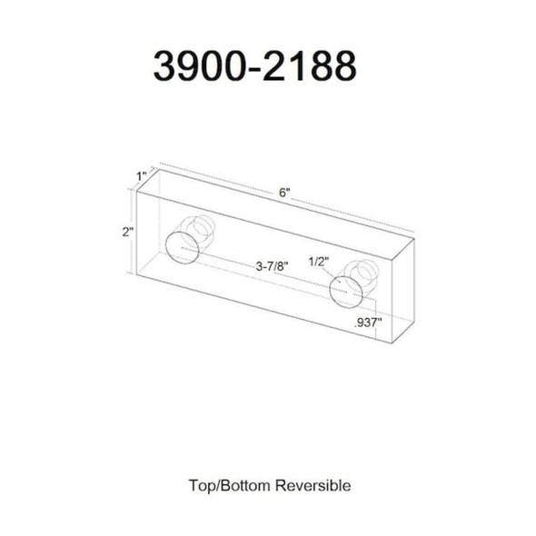 Hhip 6(L) X 2(H) X 1(W) Reversible Aluminum Vise Jaws 3900-2188
