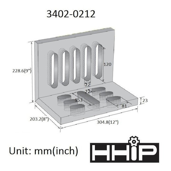 Hhip Open End Slotted Angle Plate 12X9X8 3402-0212 Hhip Open End Slotted Angle Plate 12X9X8 3402-0212