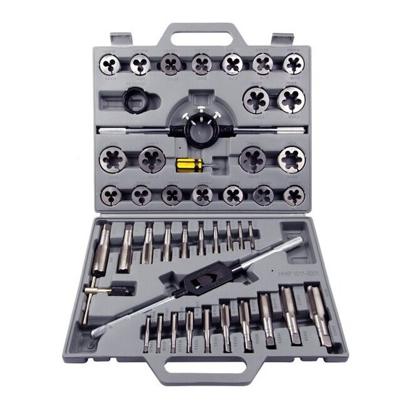 Hhip 45 Piece 1/4-1" Heat Treated Alloy Steel Tap & Die Set 1011-0001