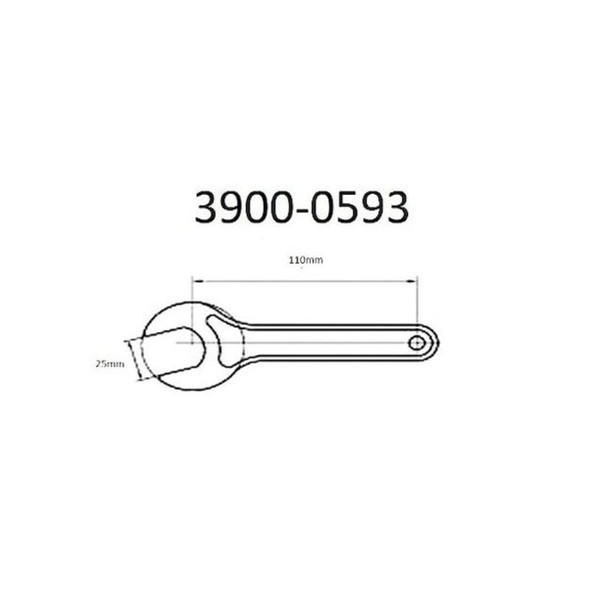 Hhip 25mm ER-16 Collet Chuck Wrench For Hex Nut 3900-0593