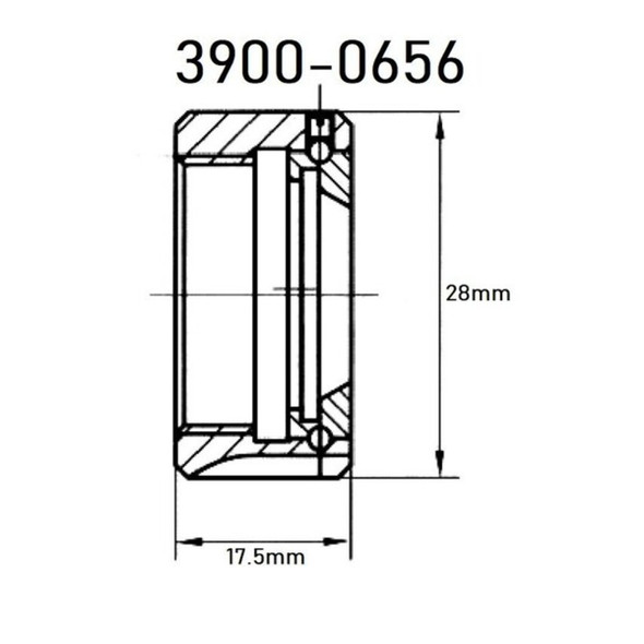 Hhip A-Type M22 X 1.5 ER-16 Bearing Type Collet Chuck Nut 3900-0656