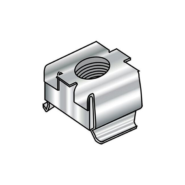 Cage Nut, 1/4"-20, Square Shape, 18-8 Stainless Steel, Not Graded, 500 PK