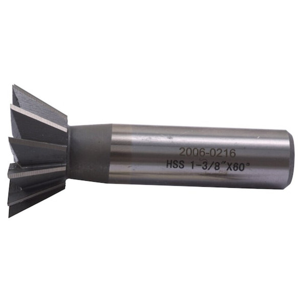 Hhip 1-3-8" 60 Degree High Speed Steel Dovetail Cutter 2006-0216