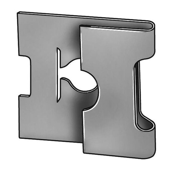 Spring Nut, #8, J Shape, Steel, Not Graded, Phosphate Finish, 50 PK