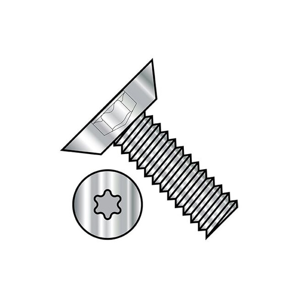 #4-40 x 1/4 in Torx Flat Machine Screw, Plain Stainless Steel, 5000 PK