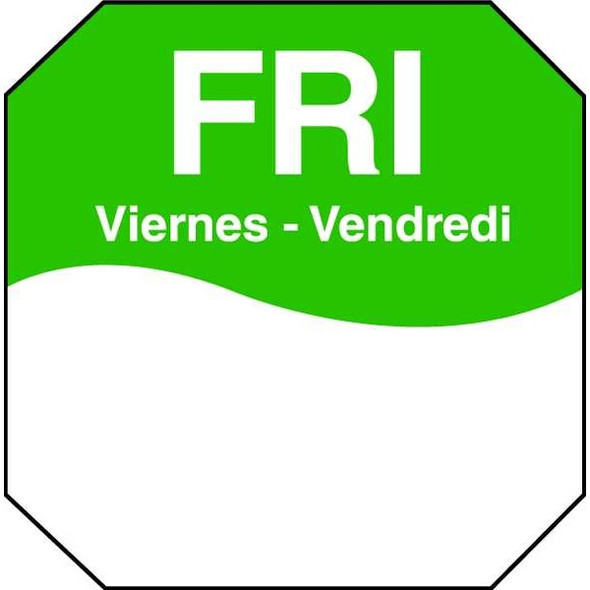 Daymark Day Label,Green,PK1000 1100605 Daymark Day Label,Green,PK1000 1100605