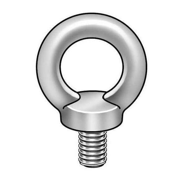 Eye Bolt With Shoulder, M16-2.00, 27 mm Shank, 35 mm ID, Steel, Plain