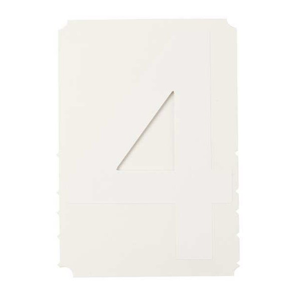 Brady NumberLabel,Polyester,3inH,2-1/2inW,PK10 5130-4