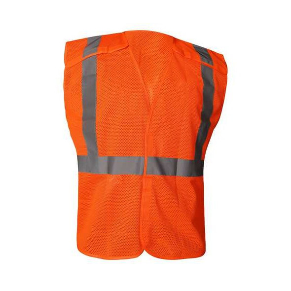 Condor High-Visibility Vest, Polyester, Orange/Red, Size L 786FA8