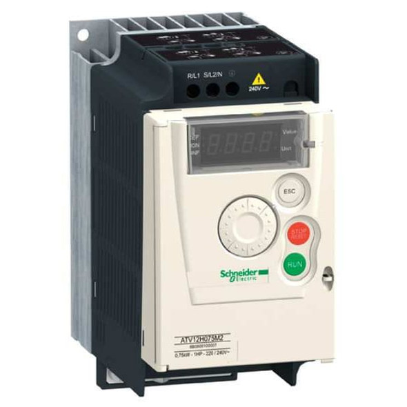 Schneider Electric Variable Frequency Drive, 1/4 HP, 230VAC, Altivar ATV12H018M3