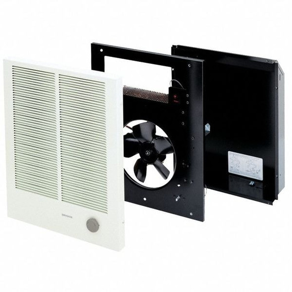 Recessed Electric Wall-Mount Heater, Recessed or Surface, 1500/3000, 2000/4000 W, 208/240V AC