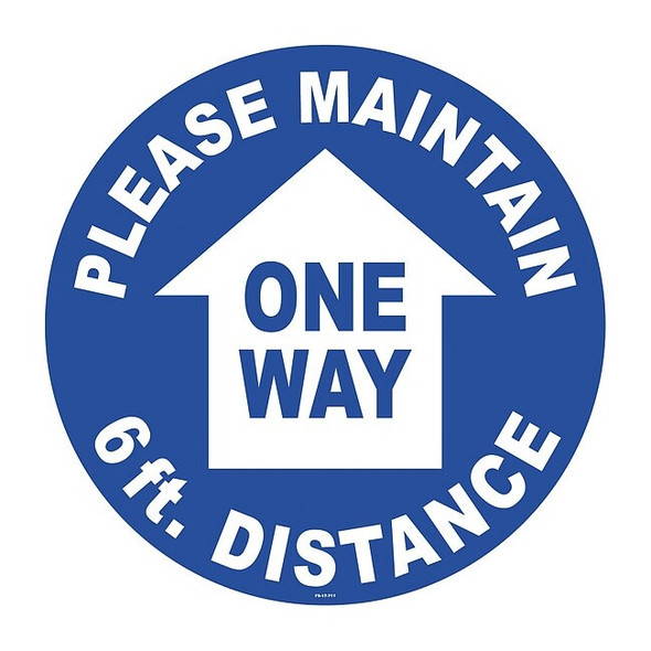 Floor Sign, 17 in H, 17 in W, Vinyl, English, FS-17-711