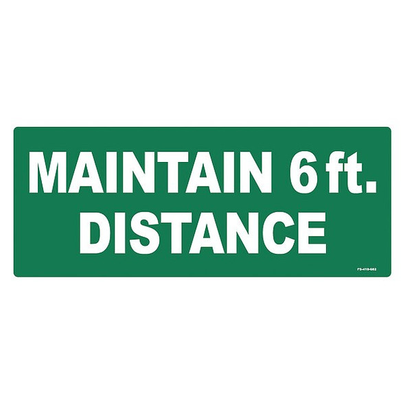 Floor Sign, 4 in H, 10 in W, Vinyl, English, FS-410-602, PK4