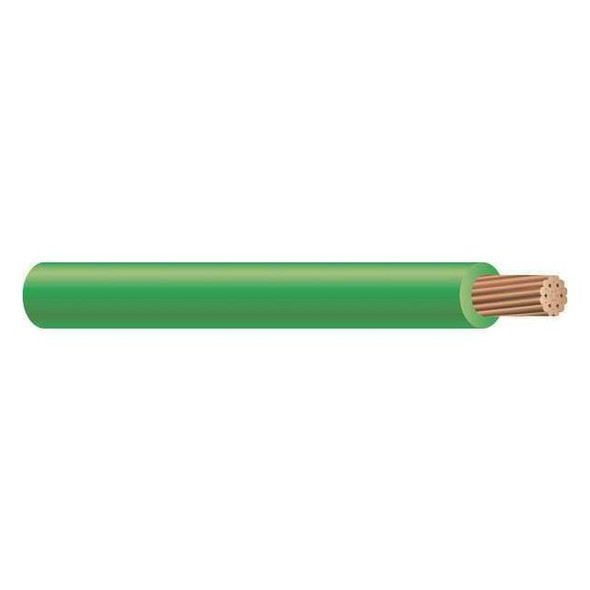 THHN Building Wire, Copper, 3 AWG, 1C, Green, Stranded, 500 ft