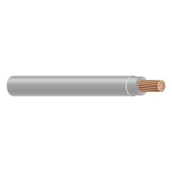 THHN Building Wire, Copper, 14 AWG, 1C, Gray, Stranded, 500 ft