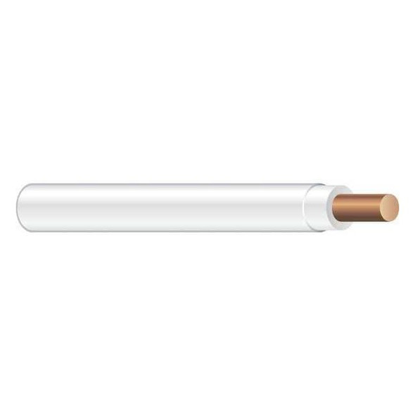 Southwire THHN Building Wire, Copper, 10 AWG, 1C, White, Solid, 100 ft 11596408