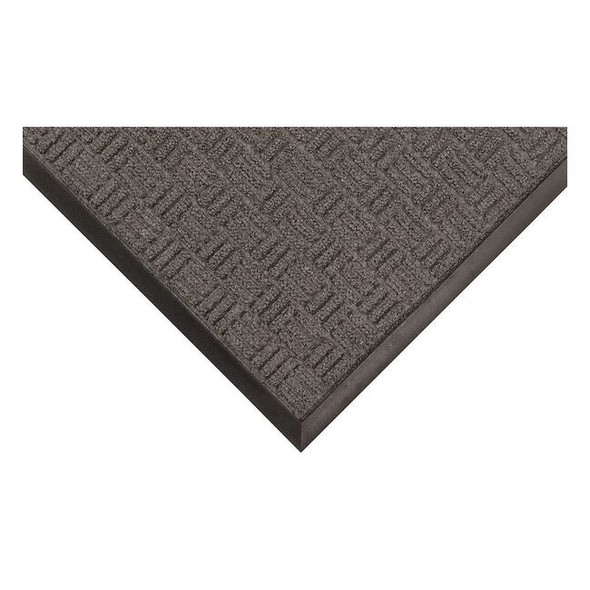 Entrance Mat, Polypropylene, 3/8 in Thick, Charcoal, 2 ft W x 3 ft L