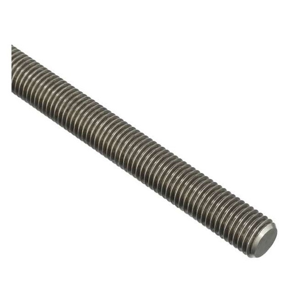Fully Threaded Rod, 3/4"-10, 12 in, Stainless Steel, 316, Plain Finish