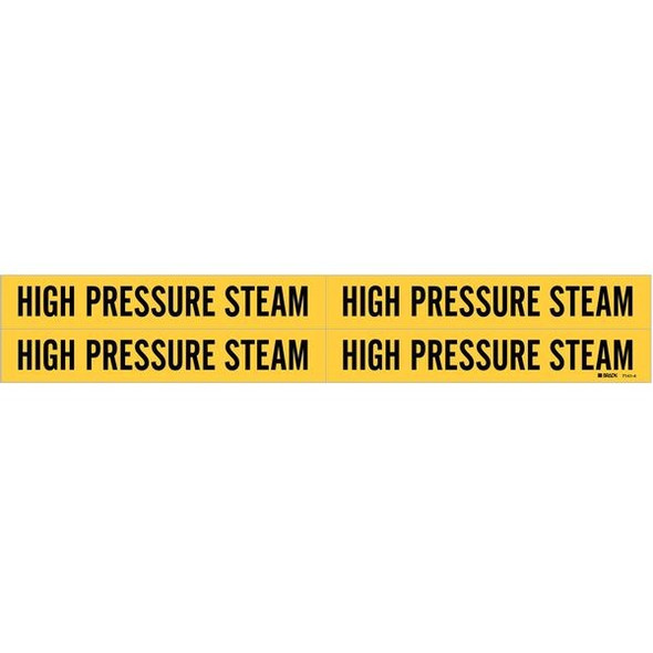 Brady Pipe Marker,High Pressure Steam 7141-4 Brady Pipe Marker,High Pressure Steam 7141-4