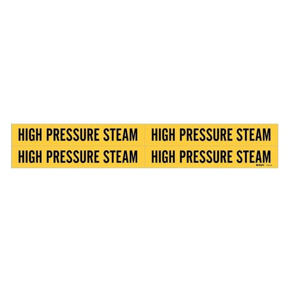 Brady Pipe Mrkr,High Pressure Steam,3/4to2-3/8 7141-4