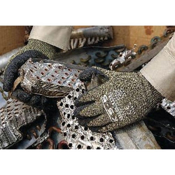 Cut-Resistant Coated Gloves, Cut Level A4 ,Dipped ,Latex ,Smooth ,M 1 PR  9389M