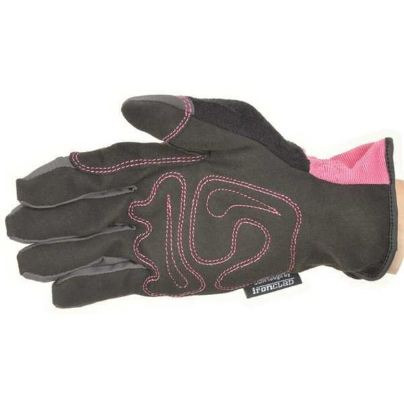 Mechanics Gloves, Synthetic Leather Palm, M, Pink  TCX-23-M
