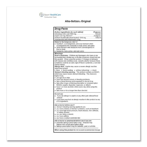 Alka-Seltzer Refill,Alkaseltzer,PK15 51060