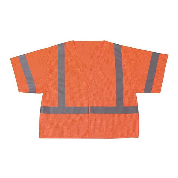 Manufacturer Varies Large Class 3 High Visibility Vest, Orange 1YAR3