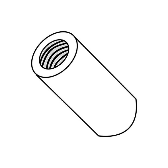 Round Standoffs, #4-40 Thrd Sz, 5/8 in Bd L, Nylon 1/4 in OD, 1000 PK