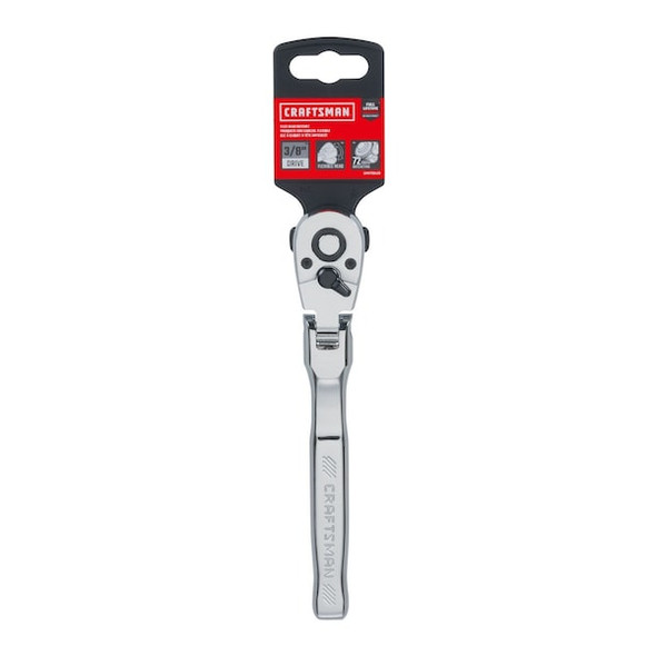 Craftsman 3/8-in Drive 72 Geared Teeth Ratchets, 3/8" Drive Flex Head Ratchet, Full polish CMMT99420