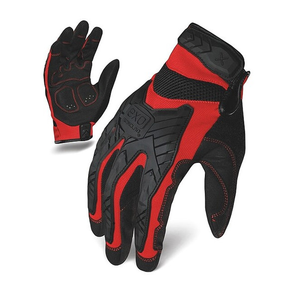 Ironclad Performance Wear Impact Mechanics Glove,Red/Black,L,PR EXO2-MIGR-04-L