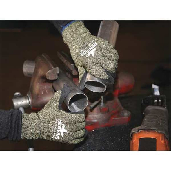 Mcr Safety Cut-Resistant Coated Gloves, Cut Level A4 ,Dipped ,Latex ,Smooth ,2XL 1 PR 9389XXL