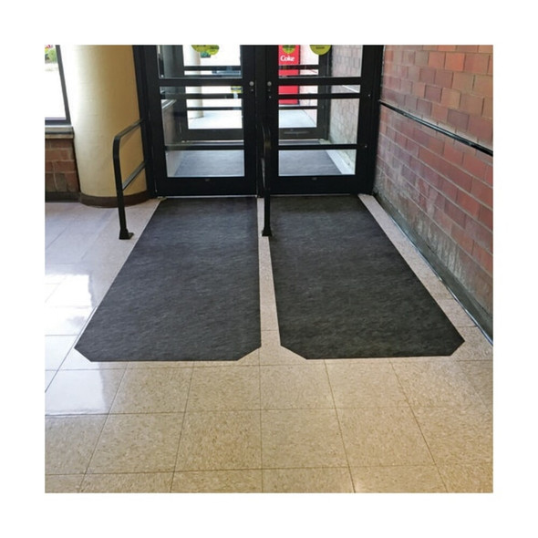 Entrance Mat, Polypropylene, 1-16 in Thick, Black, 3 ft W x 5 ft L  GRP36210-BK