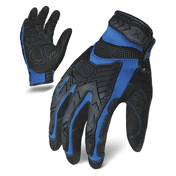 Ironclad Performance Wear Impact Mechanics Glove,Blue/Black,L,PR EXO2-MIGB-04-L