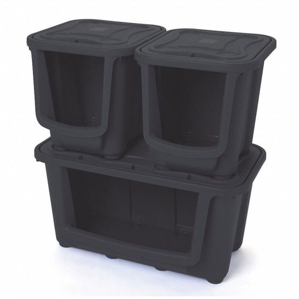 Durabilt Storage Tub Stacking Bin, 4.61 cu ft, Black, Polypropylene 7720GRBK.06