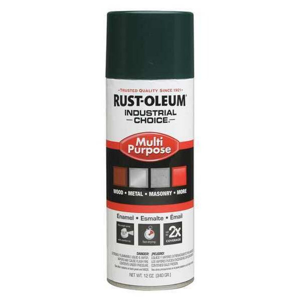 Rust-Oleum Spray Paint, Hunter Green, Gloss, Solvent, 12 oz 1638830