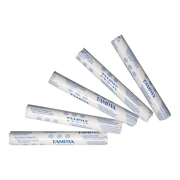 Hospeco Tampon,5 in L,Reg,PK500 T500