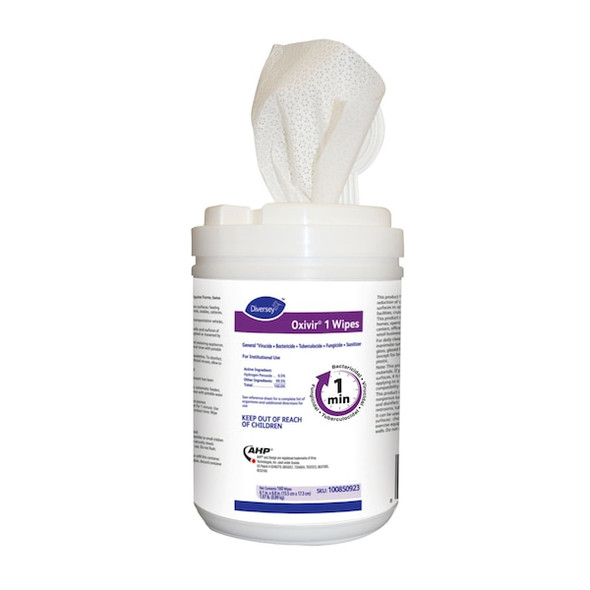 Diversey Disinfecting Wipes,160 ct,Canister,PK12 100850923 Diversey Disinfecting Wipes,160 ct,Canister,PK12 100850923