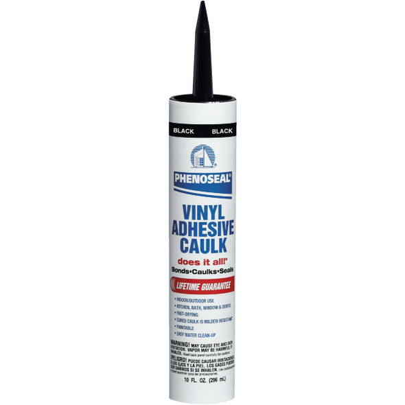 Phenoseal 10 Oz. Black Vinyl Adhesive Caulk 5113606102 Phenoseal 10 Oz. Black Vinyl Adhesive Caulk 5113606102