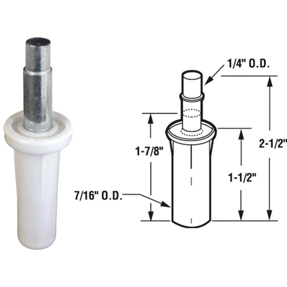Prime-Line Nylon Base Bifold Door Top Mount Pivot (2 Count) N 6583