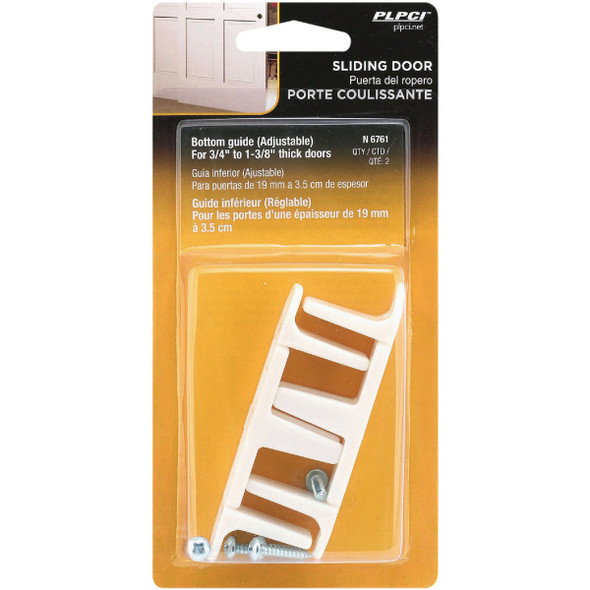 Prime-Line 1-1-4 In. Adjustable Nylon Base Bypass Door Bottom Guide (2 Count) N 6761 236683