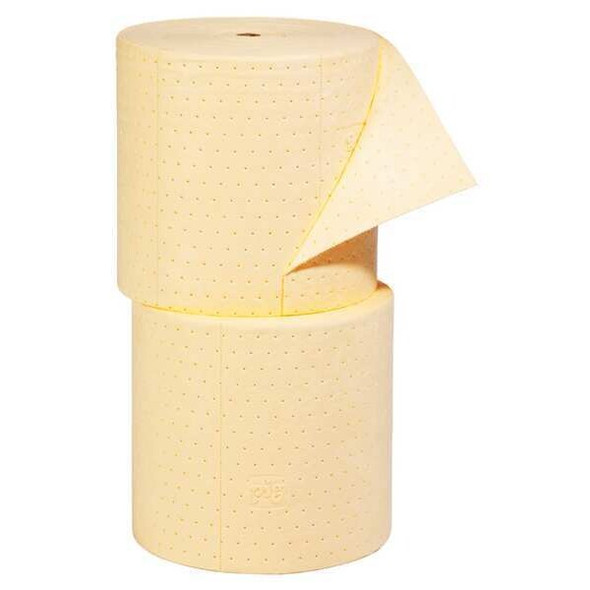 Sorbent Roll, 40 gal, 15 in x 150 ft, Universal, Yellow, Polypropylene