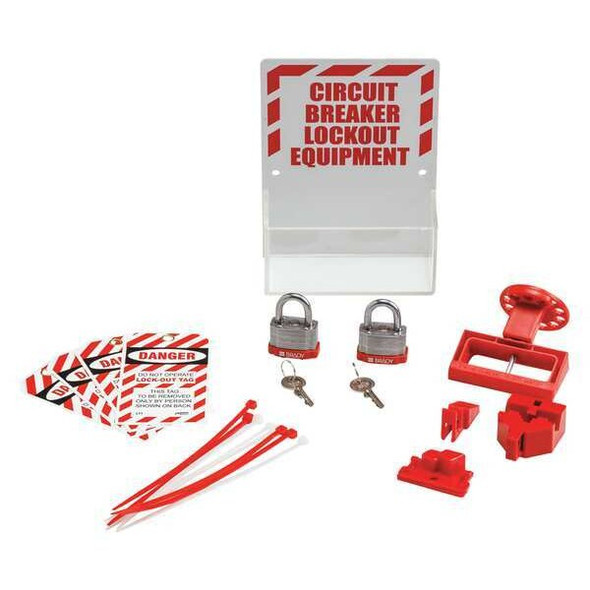 Brady Lockout Board,Red/White,Unfilled LKUCB