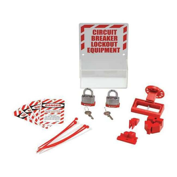 Brady Lockout Board,Red/White,Unfilled LKUCB