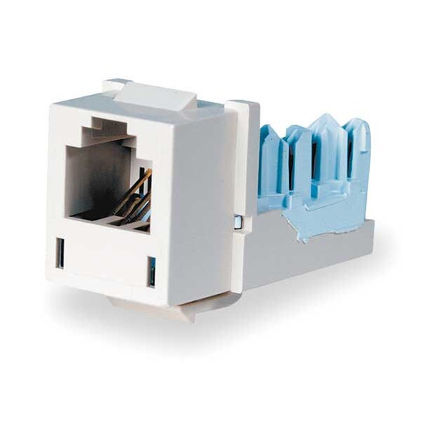 Hubbell Premise Wiring Modular Jack,0.875 in H,Ivory HXJ6TI