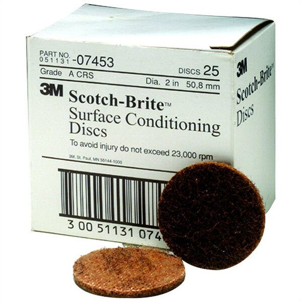 3m Scotch Brite Surface Conditioning Discs Coarse Brown,2" MMM7453